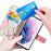 Marble Pattern Splicing Well-Protected Stylish Leather Case Wallet Stand Phone Cover with Handy Strap for Samsung Galaxy S22 5G - Pink/White - 5