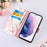 Marble Pattern Splicing Well-Protected Stylish Leather Case Wallet Stand Phone Cover with Handy Strap for Samsung Galaxy S22 5G - Pink/White - 6