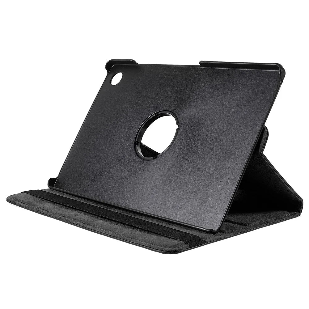 For Samsung Galaxy Tab A8 10.5 (2021) Litchi Texture PU Leather 360 Degree Swivel Stand Protective Tablet Case with Elastic Band - Black - 6