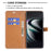 For Samsung Galaxy S22+ 5G Drop-proof Splicing Jeans Cloth Magnetic Clasp Stand PU Leather Wallet Leather Phone Case - Grey - 3