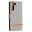 For Samsung Galaxy S22+ 5G Drop-proof Splicing Jeans Cloth Magnetic Clasp Stand PU Leather Wallet Leather Phone Case - Grey - 5