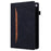 For Samsung Galaxy Tab A8 10.5 (2021) Front Pocket Design Business Style PU Leather Folio Flip Wallet Tablet Case with Stand - Black - 4