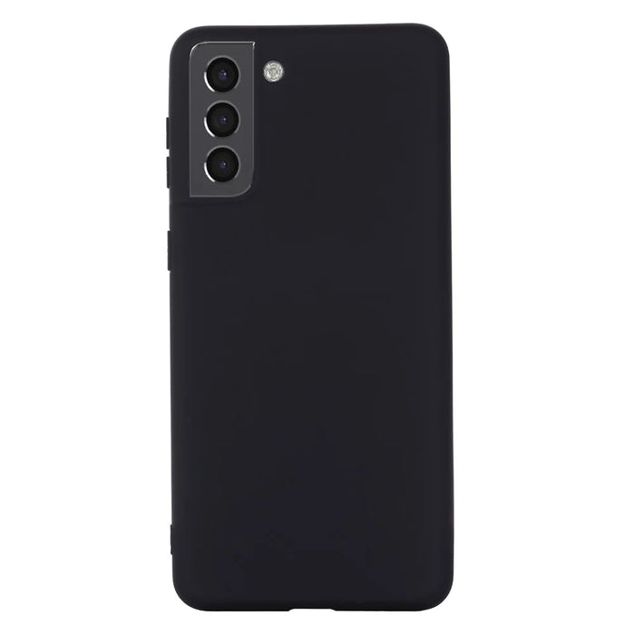 Well-protected Liquid Silicone Soft Phone Cover Shell with Hand Strap for Samsung Galaxy S22 5G - Black - 3