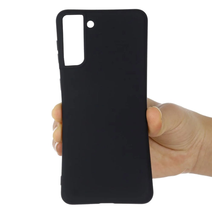 Well-protected Liquid Silicone Soft Phone Cover Shell with Hand Strap for Samsung Galaxy S22 5G - Black - 6