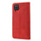 Shockproof Business Style Phone Stand Cover Phone Case Splicing Leather Shell for Samsung Galaxy A12 - Red - 3