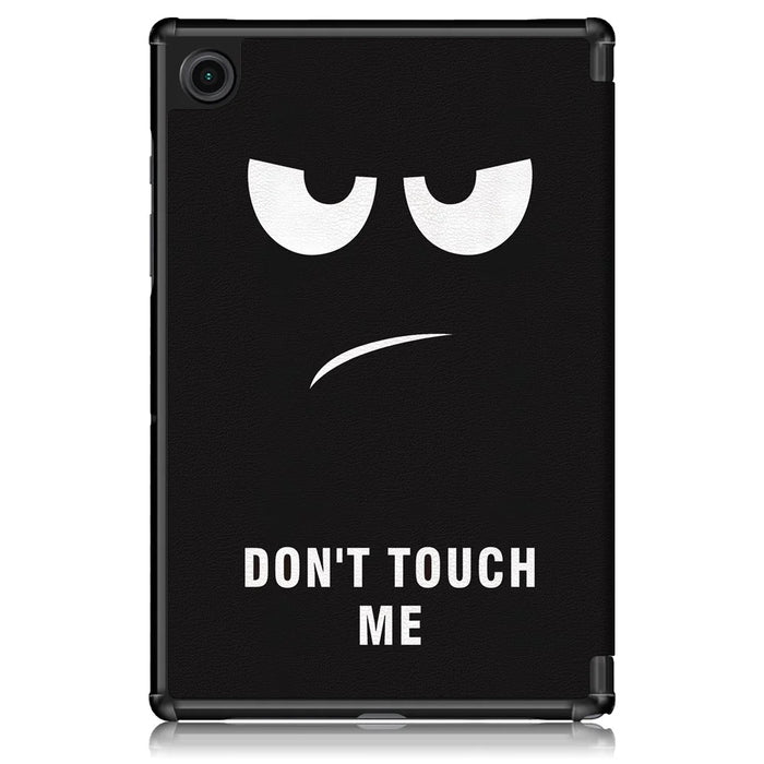 Pattern Printing Trifold Stand Hard PC Soft PU Leather Shockproof Protective Cover for Samsung Galaxy Tab A7 Lite 8.7-inch SM-T220 (Wi-Fi) - Don't Touch Me - 3