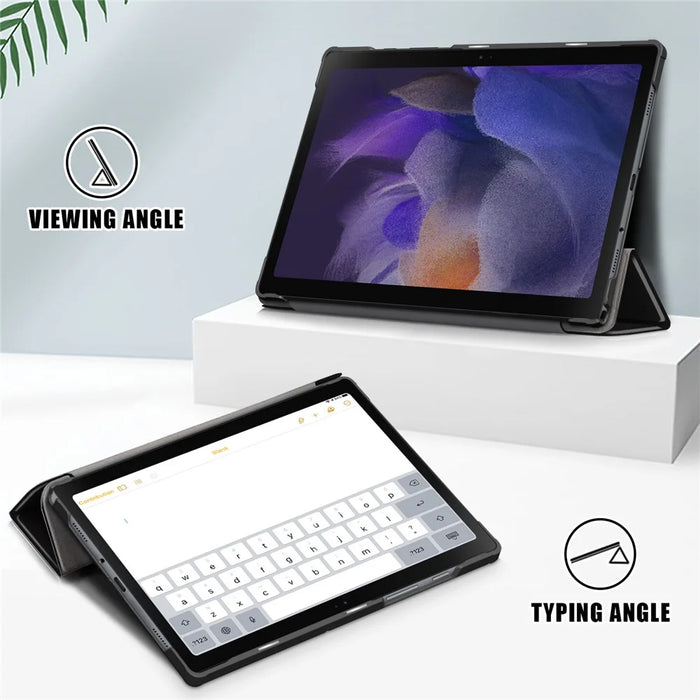 Pattern Printing Trifold Stand Hard PC Soft PU Leather Shockproof Protective Cover for Samsung Galaxy Tab A7 Lite 8.7-inch SM-T220 (Wi-Fi) - Don't Touch Me - 4