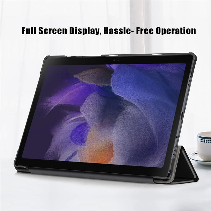 Pattern Printing Trifold Stand Hard PC Soft PU Leather Shockproof Protective Cover for Samsung Galaxy Tab A7 Lite 8.7-inch SM-T220 (Wi-Fi) - Don't Touch Me - 5