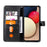 PU Leather Phone Case Drop-Resistant Folio Flip Stand Wallet Zipper Pocket Design Case for Samsung Galaxy A03s (164.2mm) - Black - 4
