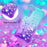 Gradient Quicksand Series Soft TPU Liquid Floating Protective Phone Case for Samsung Galaxy S22 5G - Sky Blue/Purple - 3