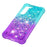 Gradient Quicksand Series Soft TPU Liquid Floating Protective Phone Case for Samsung Galaxy S22 5G - Sky Blue/Purple - 5