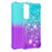 Gradient Quicksand Series Soft TPU Liquid Floating Protective Phone Case for Samsung Galaxy S22 5G - Sky Blue/Purple - 6