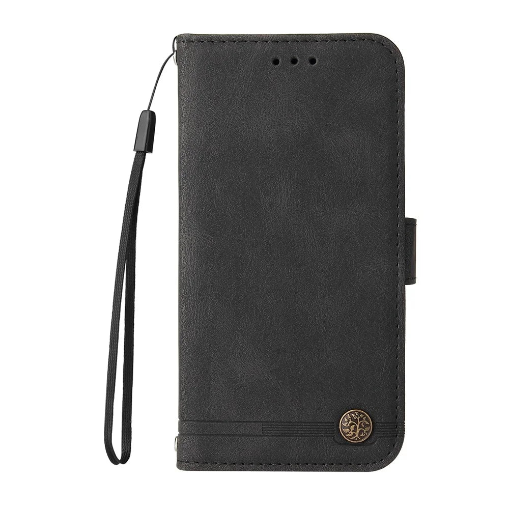 For Samsung Galaxy A03s (164.2mm) Leather Wallet Cases Skin Touch Phone Cover Stand with Strap - Black - 2