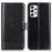 Leather Case Crazy Horse Texture Wallet Design Phone Cover Stand Shell for Samsung Galaxy A53 5G - Black - 1