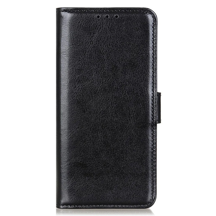 Leather Case Crazy Horse Texture Wallet Design Phone Cover Stand Shell for Samsung Galaxy A53 5G - Black - 2