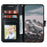 Stand Feature PU Leather Flip Imprinting Mandala Flower Wallet Phone Case with Strap for Samsung Galaxy S22+ 5G - Black - 4