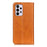 Split Leather Stand Wallet Case Auto Magnetic Closed Flip Folio Cover Phone Guard for Samsung Galaxy A33 5G - Brown - 3