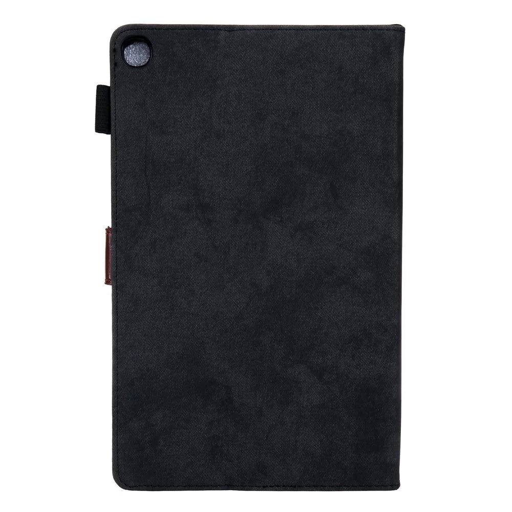 Cloth Texture Stand PU Leather Tablet Case for Samsung Galaxy Tab A8 10.5 (2021) SM-X200 X205 / A8 10.5 (2022) - Black - 3