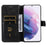 All-inclusive Protection Wallet Stand PU Leather Phone Cover Shell for Samsung Galaxy S22+ 5G - Black - 4