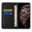 Carbon Fiber Texture Foldable Stand Shockproof Leather Wallet Case with Auto Closure Magnet for Samsung Galaxy S21 Ultra 5G - Black - 4