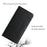 Carbon Fiber Texture Foldable Stand Shockproof Leather Wallet Case with Auto Closure Magnet for Samsung Galaxy S21 Ultra 5G - Black - 7