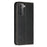 For Samsung Galaxy S22 5G Carbon Fiber Texture Stand Wallet Design Auto-absorbed Leather Case Cover with Hand Strap - Black - 3