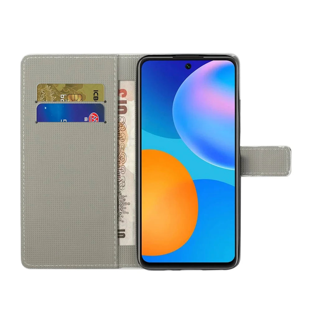 Pattern Printing Wallet Shockproof Case PU Leather Flip Magnetic Protective Cover with Stand for Samsung Galaxy A33 5G - Don't Touch My Cell Phone - 4