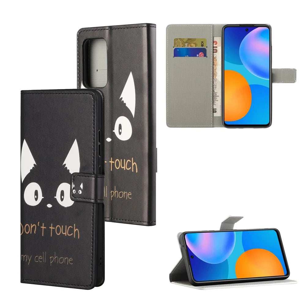 Pattern Printing Wallet Shockproof Case PU Leather Flip Magnetic Protective Cover with Stand for Samsung Galaxy A33 5G - Don't Touch My Cell Phone - 6
