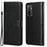 Owl Tree Imprinted Design PU Leather Flip Folio Case Wallet Stand Protective Cover with Strap for Samsung Galaxy A33 5G - Black - 1