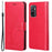 PU Leather Owl Tree Imprinted Wallet Flip Case Stand Magnetic Closure Folio Cover with Strap for Samsung Galaxy A53 5G - Red - 1