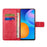 PU Leather Owl Tree Imprinted Wallet Flip Case Stand Magnetic Closure Folio Cover with Strap for Samsung Galaxy A53 5G - Red - 4