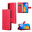 PU Leather Owl Tree Imprinted Wallet Flip Case Stand Magnetic Closure Folio Cover with Strap for Samsung Galaxy A53 5G - Red - 6