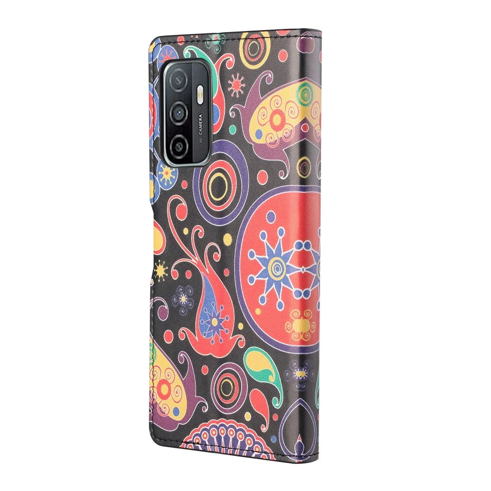 Pattern Printing Wallet Case All-Around Protection PU Leather Stand Flip Phone Shell for Samsung Galaxy A53 5G - Color Combos - 3
