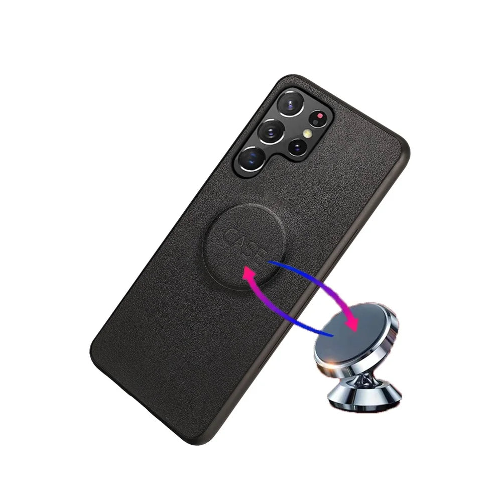 Ultra-thin Detachable Drop-proof Leather Wallet Phone Protective Case Cover for Samsung Galaxy S22 Ultra 5G - Black - 7