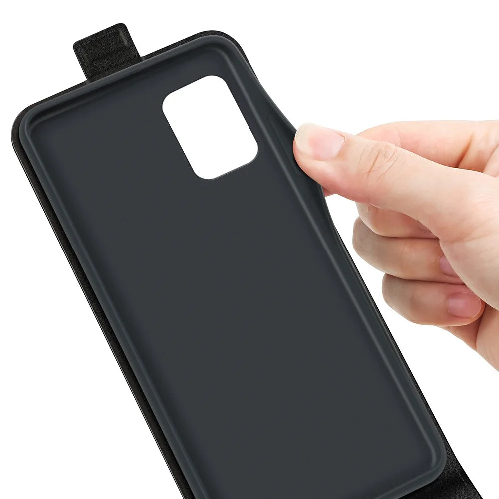 Vertical Flip Crazy Horse Texture Overall Protection Magnetic Closure Leather Phone Case with Card Slot for Samsung Galaxy A53 5G - Black - 5