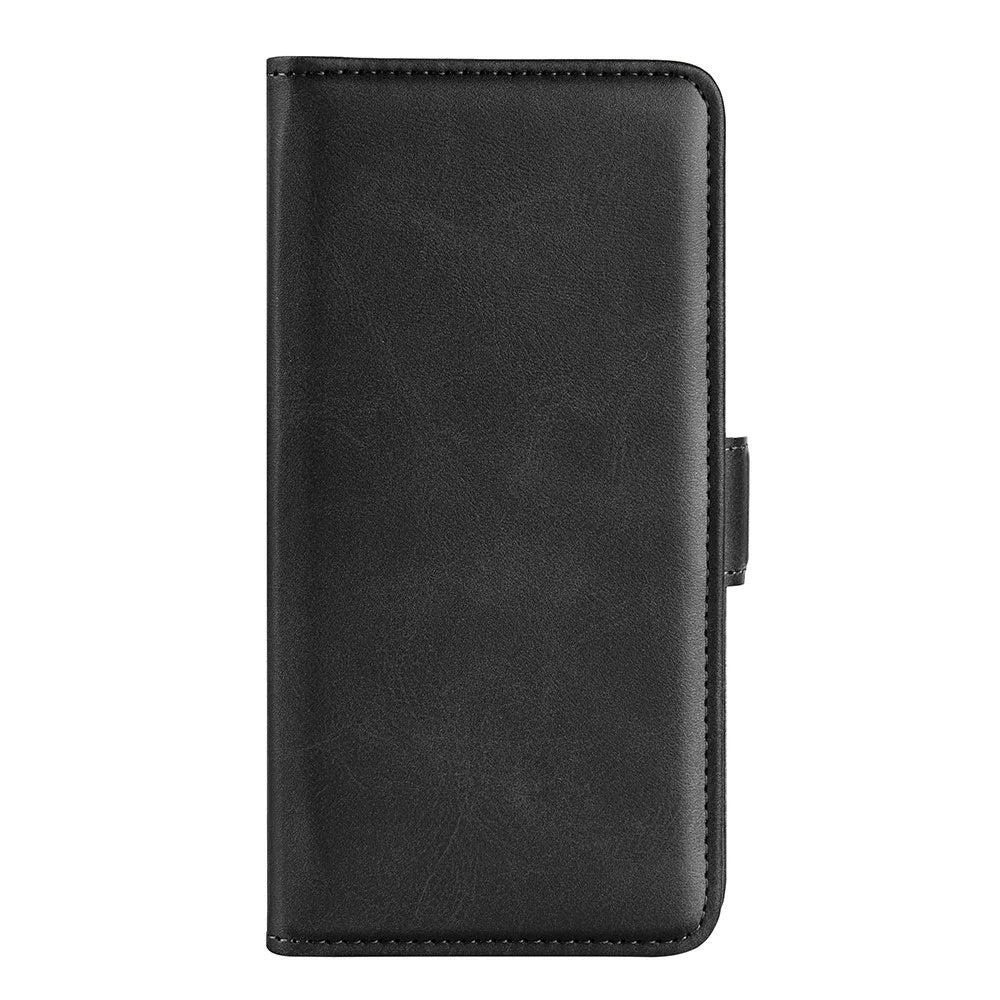 Flip Folio PU Leather Cover Stand Case with Double Magnetic Clasps with Wallet Feature for Samsung Galaxy A53 5G - Black - 2