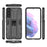 Shockproof Hard PC + Soft TPU Hybrid Protective Cover with Kickstand for Samsung Galaxy S22 5G - Black - 5