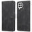 Classic Style PU Leather Flip Folio Case Wallet Stand Magnetic Protective Cover with Strap for Samsung Galaxy A22 4G (EU Version) / M32 (Global Version) - Black - 1