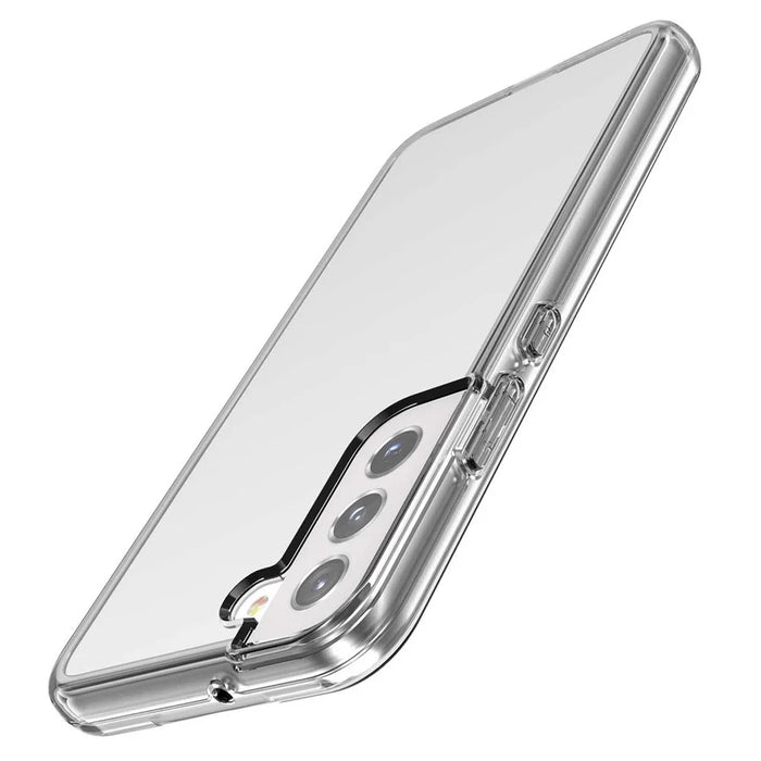 Transparent TPU + PC Phone Case Shock-Absorbed 3.0mm Thickened Ultra Clear Phone Protector for Samsung Galaxy S22+ 5G - Transparent - 6