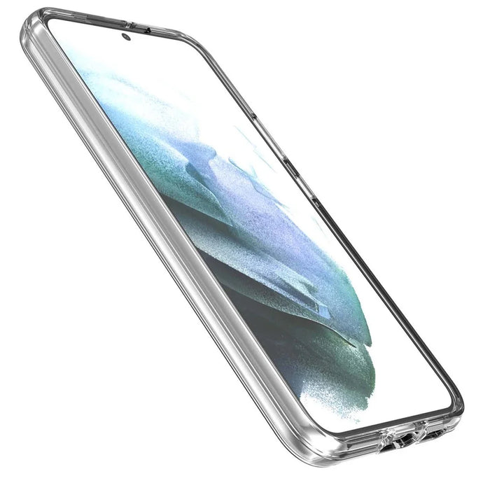 Transparent TPU + PC Phone Case Shock-Absorbed 3.0mm Thickened Ultra Clear Phone Protector for Samsung Galaxy S22+ 5G - Transparent - 7