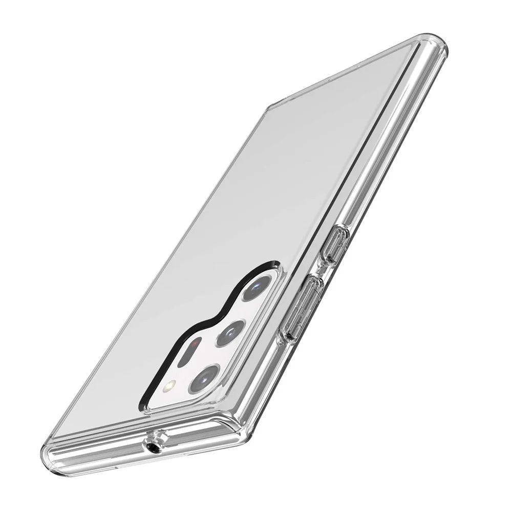 TPU + PC Hybrid Phone Case 3.0mm Thickened Drop-Resistant Transparent Phone Protector for Samsung Galaxy S22 Ultra 5G - Transparent - 6