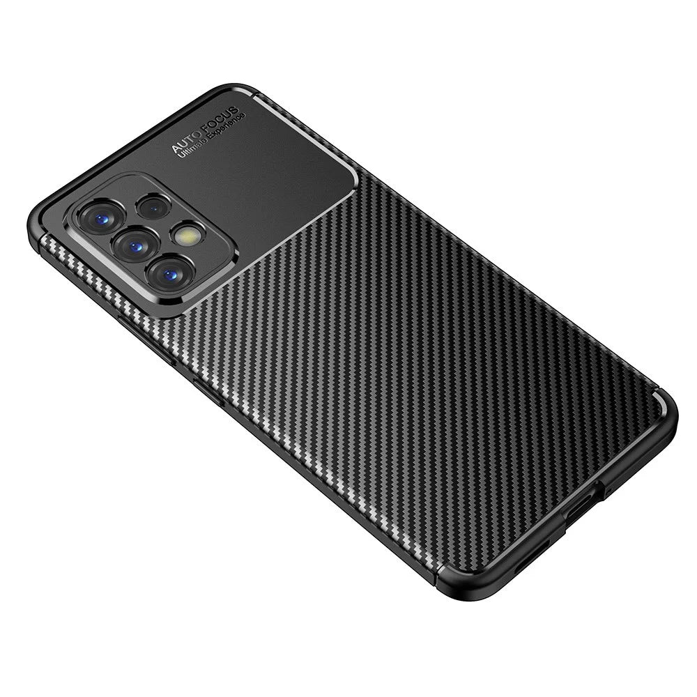 For Samsung Galaxy A53 5G Carbon Fiber Texture Soft TPU Shockproof Anti-Fingerprint Case - Black - 2