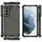 Fall-proof Honeycomb Pattern TPU + PC Phone Cover Protective Back Case for Samsung Galaxy S22 5G - Black - 5