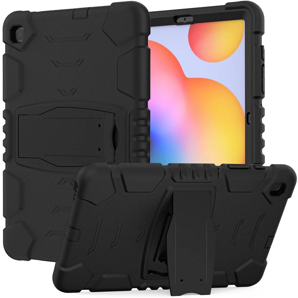 PC + Silicone Tablet Case Cover for Samsung Galaxy Tab S6 Lite (2024) P620 / S6 Lite (2022) / S6 Lite (2020) P610 / P615 - Black / Black - 1