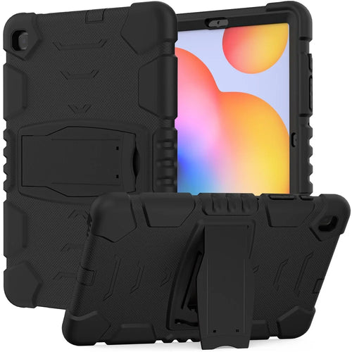 PC + Silicone Tablet Case Cover for Samsung Galaxy Tab S6 Lite (2024) P620 / S6 Lite (2022) / S6 Lite (2020) P610 / P615 - Black / Black - 1