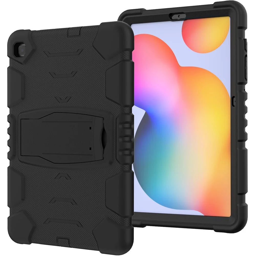PC + Silicone Tablet Case Cover for Samsung Galaxy Tab S6 Lite (2024) P620 / S6 Lite (2022) / S6 Lite (2020) P610 / P615 - Black / Black - 3