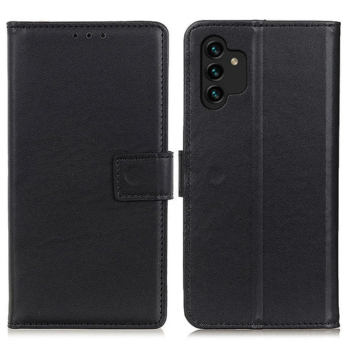 Shockproof Phone Cover For Samsung Galaxy A13 4G Stand Feature PU Leather Folio Flip Magnetic Phone Case with Wallet - Black - 1