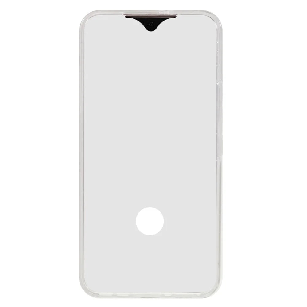 Scratch-resistant Phone Shell Clear 2-in-1 Hard PC Back+PET Front Cover+TPU Edge Hybrid Phone Case for Samsung Galaxy S22 5G - 5
