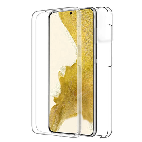 Full Protection Shockproof 2-in-1 Hard PC Back+PET Front Cover+TPU Edge Hybrid Phone Case Phone Covering for Samsung Galaxy S22+ 5G - 1