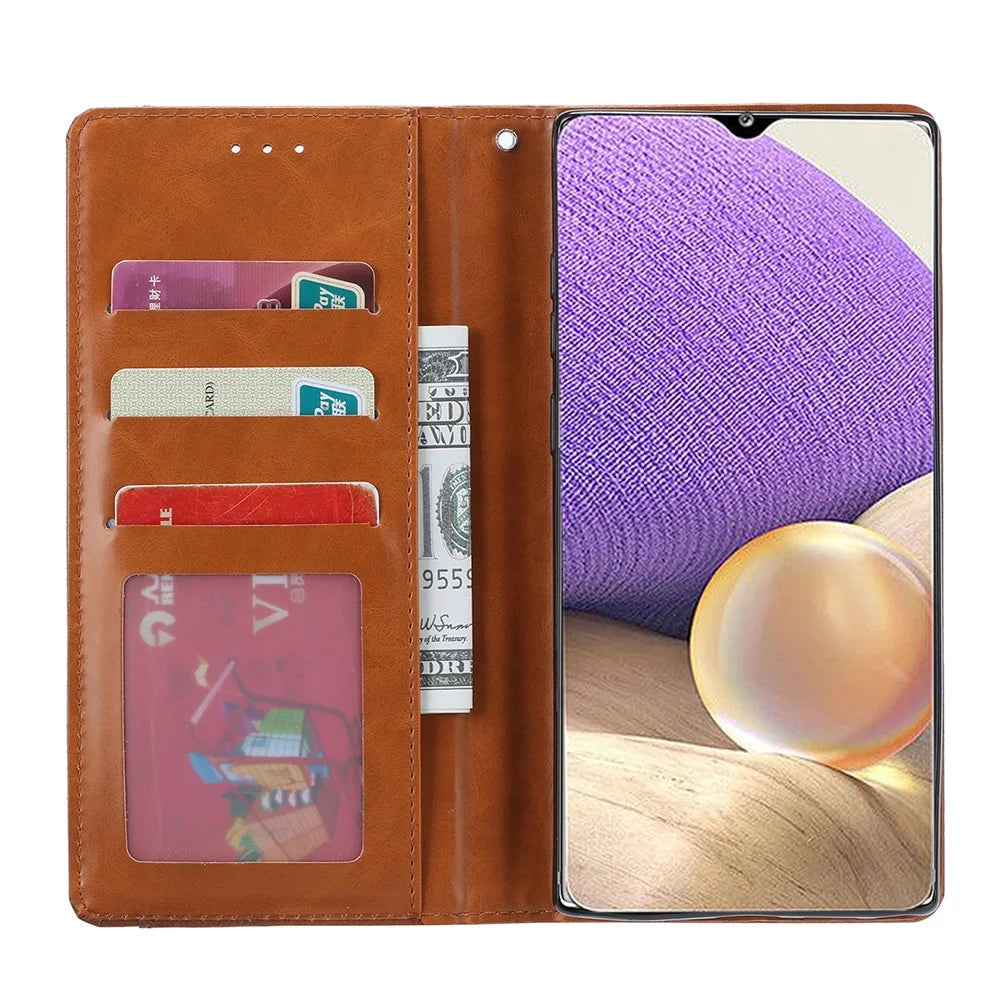 For Samsung Galaxy A53 5G Practical Wallet Stand Design Auto-absorbed Leather Protective Phone Cover - Black - 4